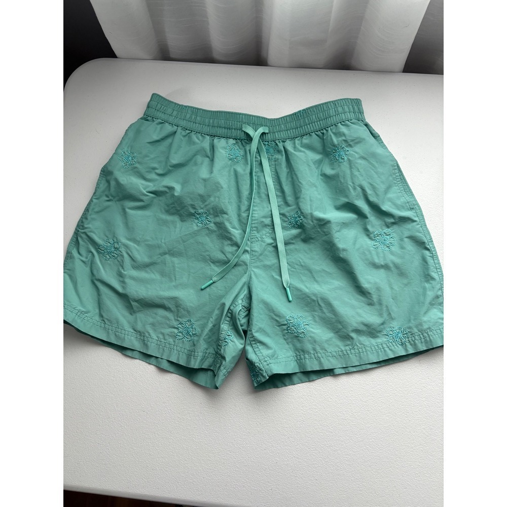 Urban Outfitters Mens‎ Embroidered Floral Swim Trunks Shorts - Large